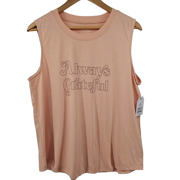 New "Always Grateful" Peach Tank Top Large - Picture 2 of 6